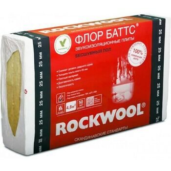 Утеплитель Rockwool Флор Баттс 1000х600х25мм