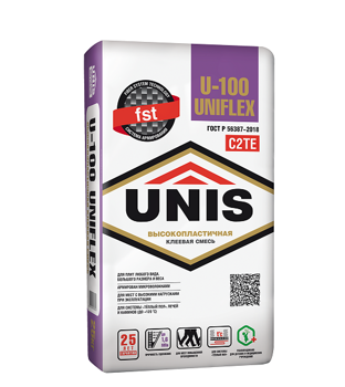 Клей плиточный Unis Uniflex U-100 25кг